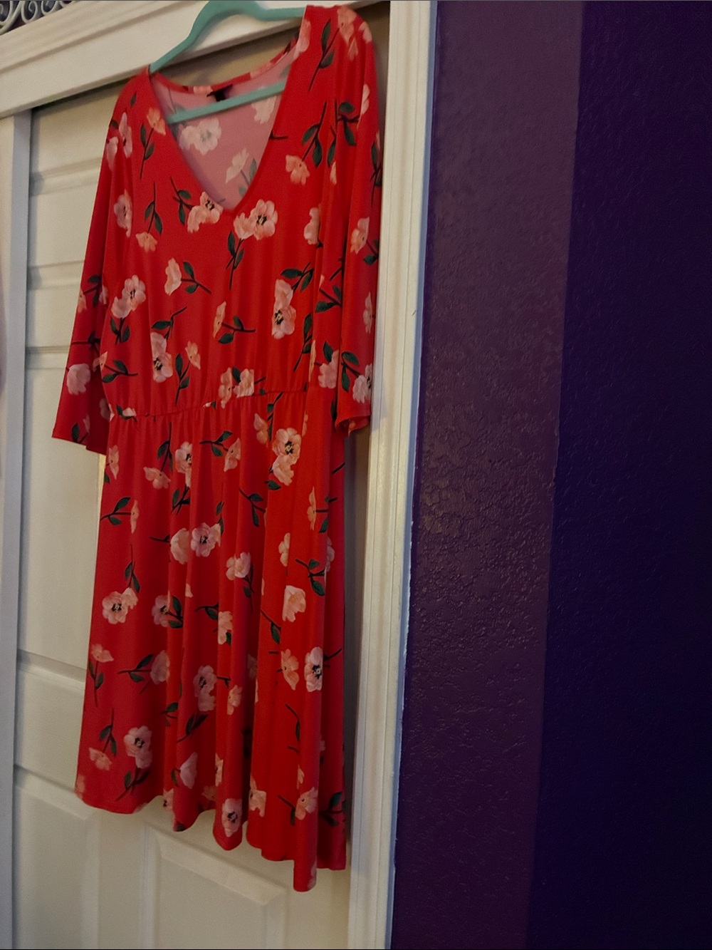 torrid orange Floral Midi Dress